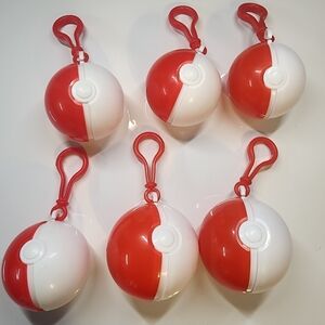 Vintage Lot of 6 Burger King 1999 Pokemon Empty Poke Balls Poke-balls